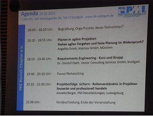 Rollenklaerung Workshop PMI Stuttgart Agenda